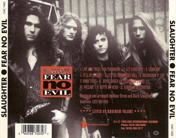 CD BACK COVER - CD BACK COVER - SLAUGHTER - Fear No Evil.bmp
