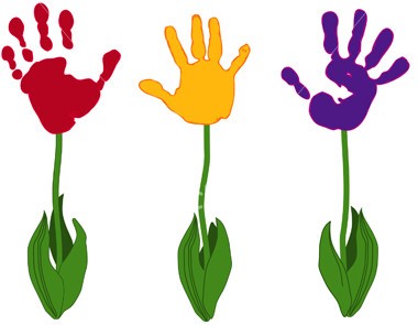 malowanie palcami - dłońmi - stopami - Kwiaty.jpg