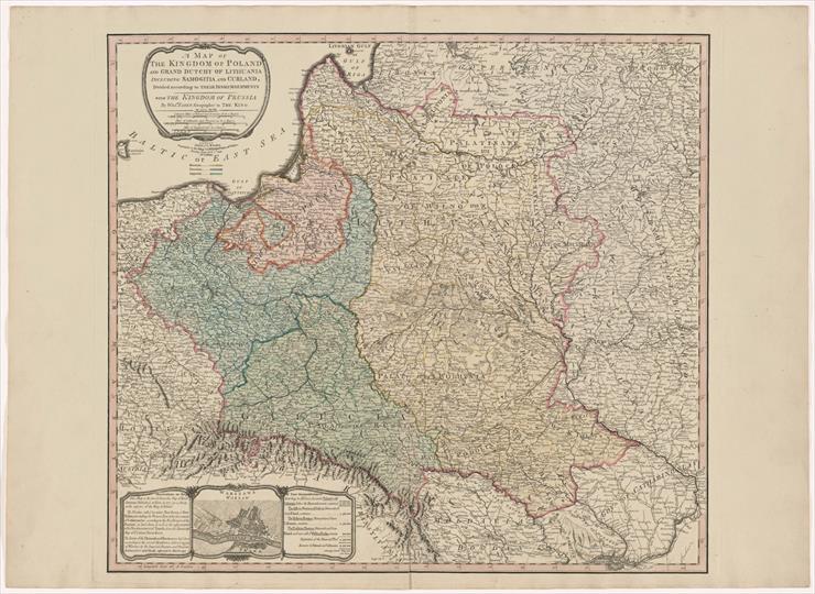 Mapy Polski z róż... - A map of the Kingdom of Poland and Grand Dutchy ...f Lithuania including Samogitia and Curland 1799.jpg