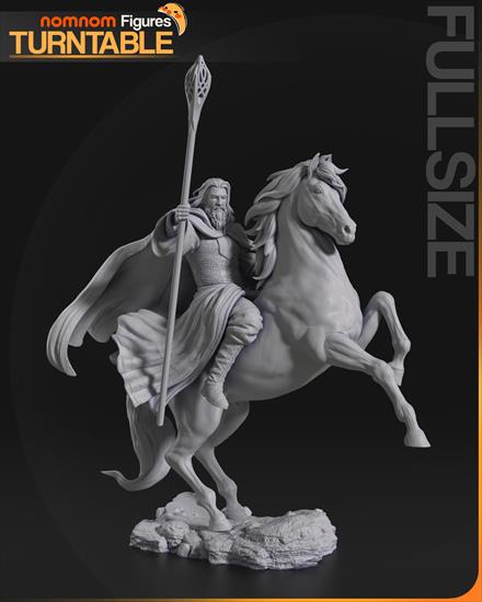 Lord of the Rings - Lord of the Rings - Gandalf the White on Shadowfax 75mm178mmbustNomNom.stl-1.jpg